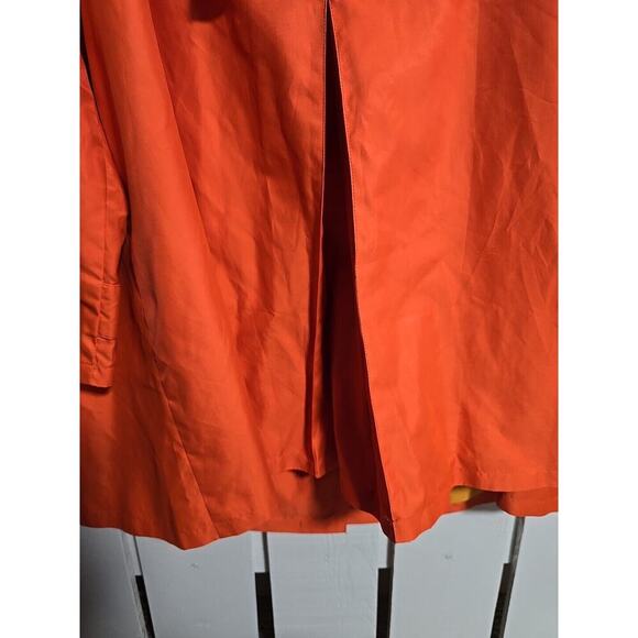 Twiggy London VTG Chic Rain Coat XL Bold Orange Retro Mod 60's Style Trench - Picture 7 of 15
